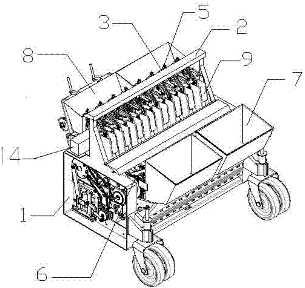 Reseeding and centering system applied to garlic seeder