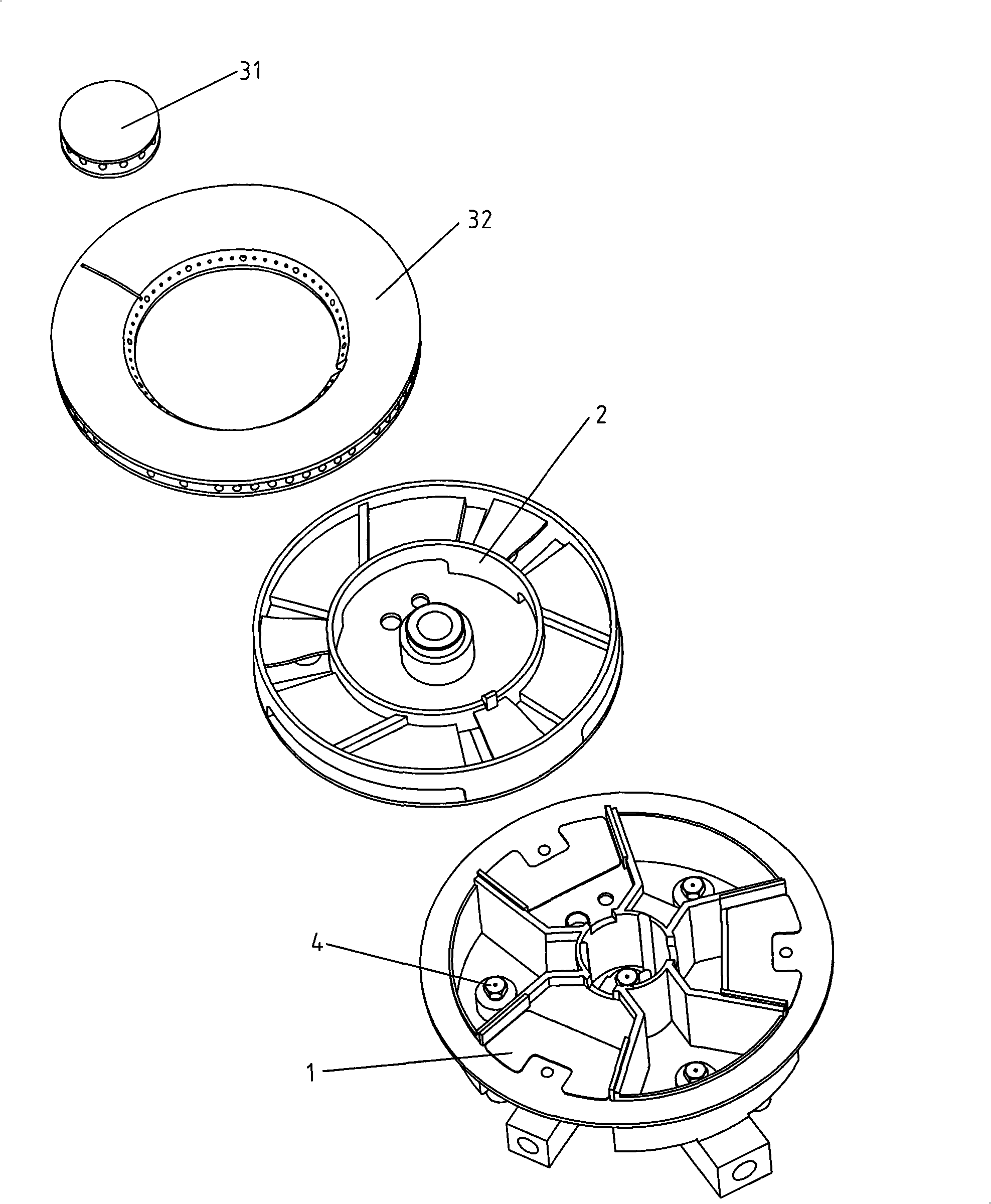 Household gas burner