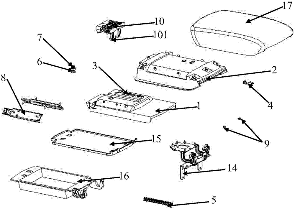 Handrail device with second-stage locking function