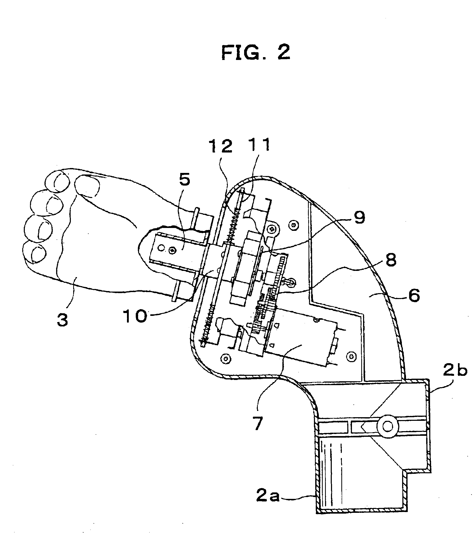 Driving apparatus for massaging device for sexual organs