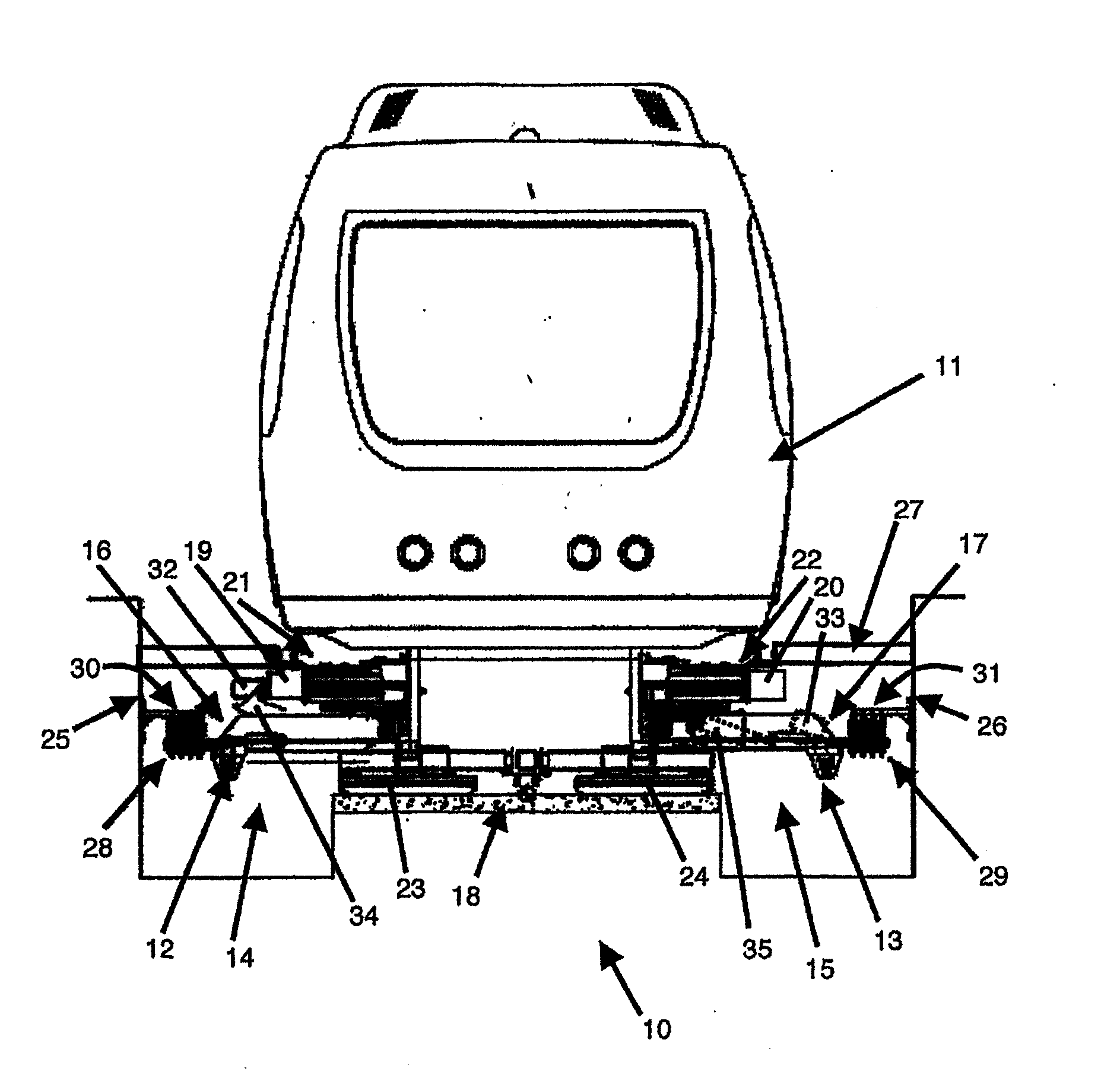 Transport equipment with a vehicle guided along a single traffic lane