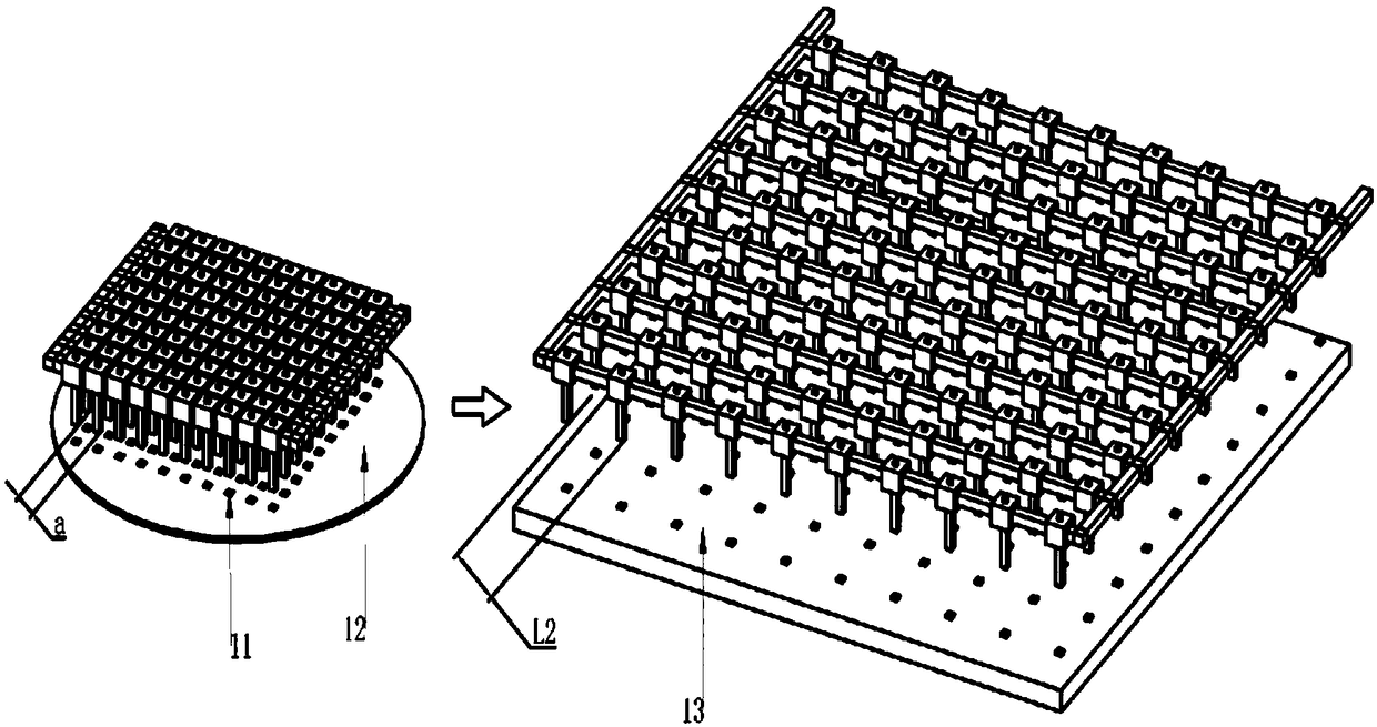 Micro-LED mass transfer device and transfer method