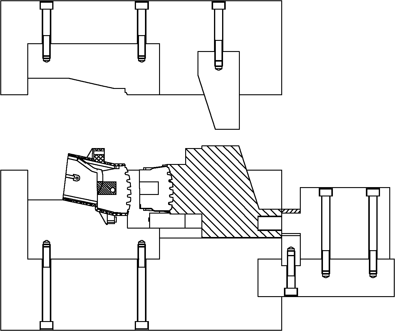 Slide block demolding mechanism with function of coring twice