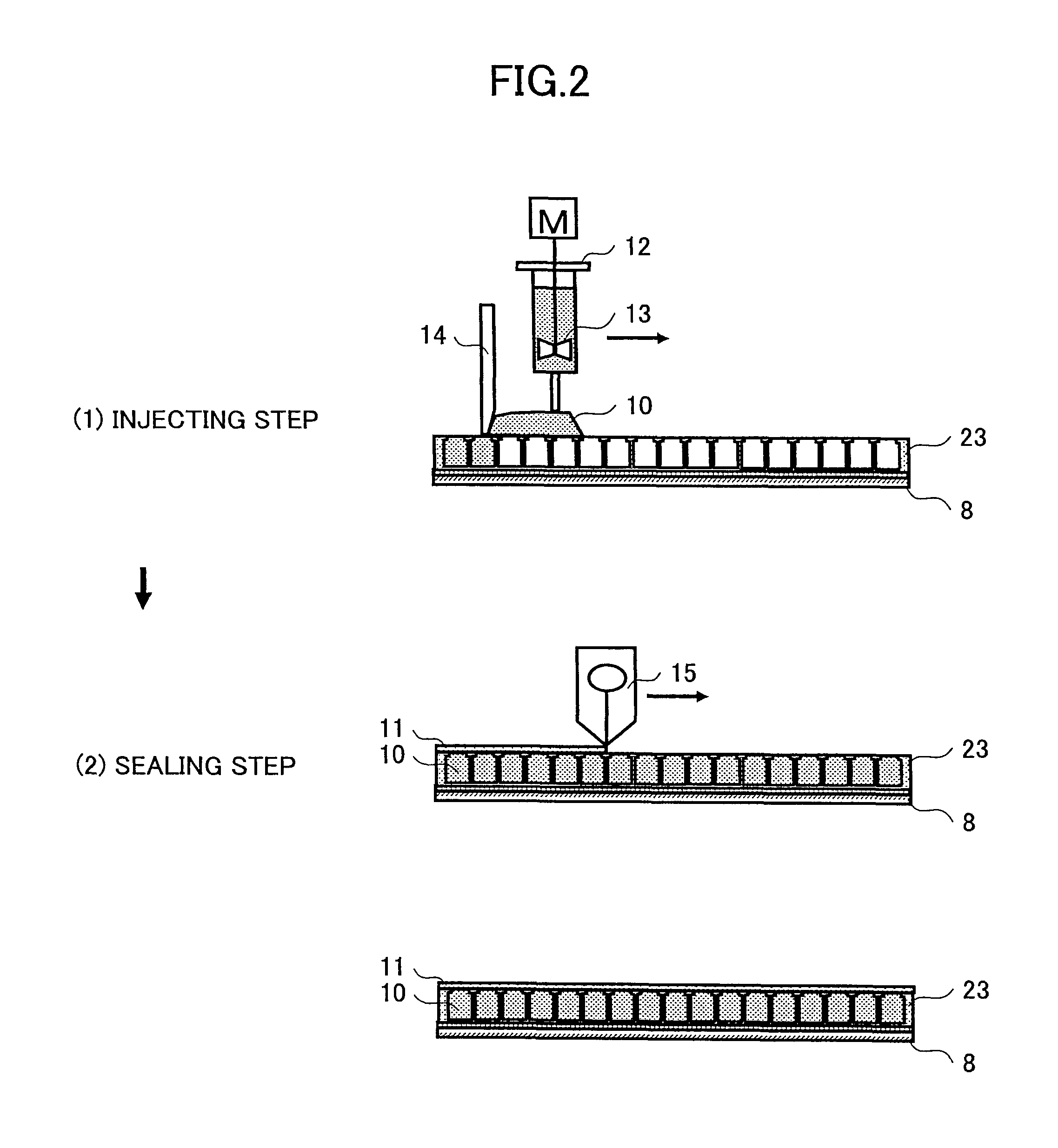 Manufacturing method and manufacturing apparatus for hollow structure of image display element