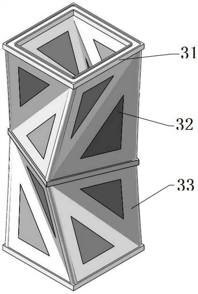 Buffering and damping structure based on paper folding principle