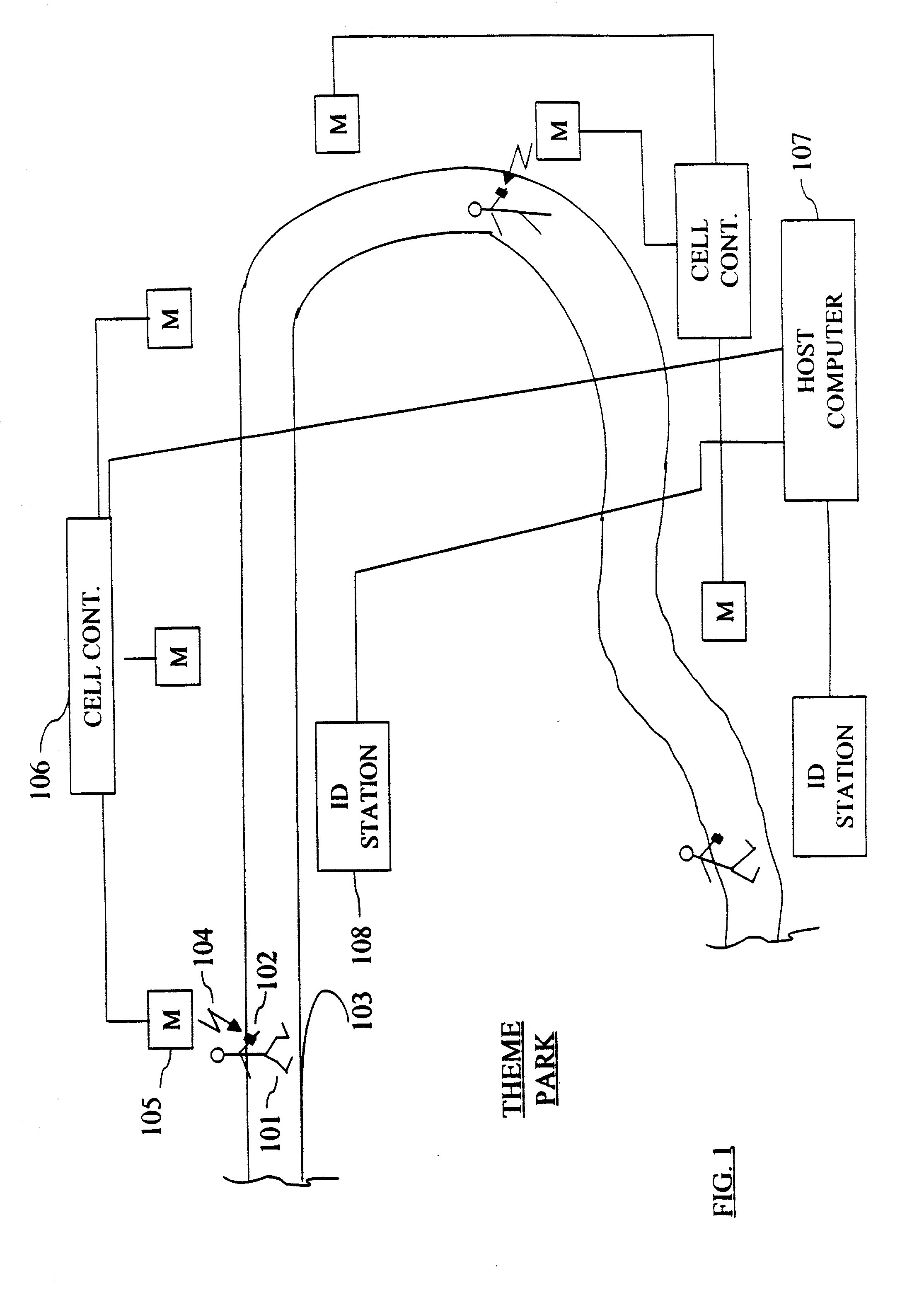 System for real-time location of people in a fixed environment