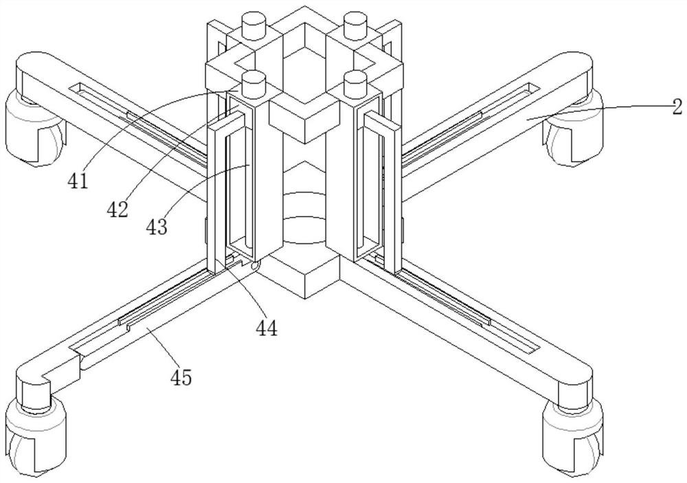 Television floor stand capable of being used on bumpy ground