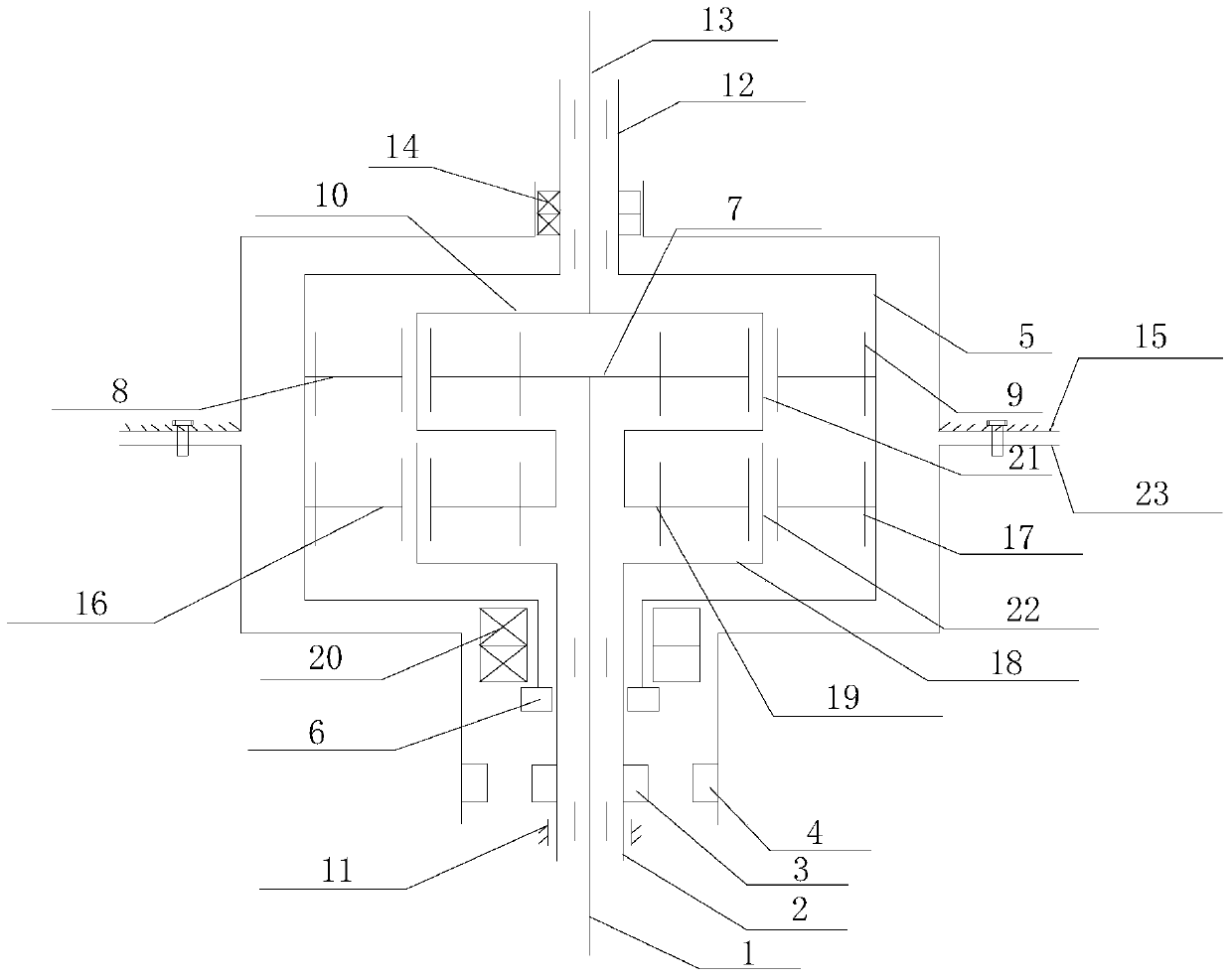 A deceleration clutch bearing installation structure