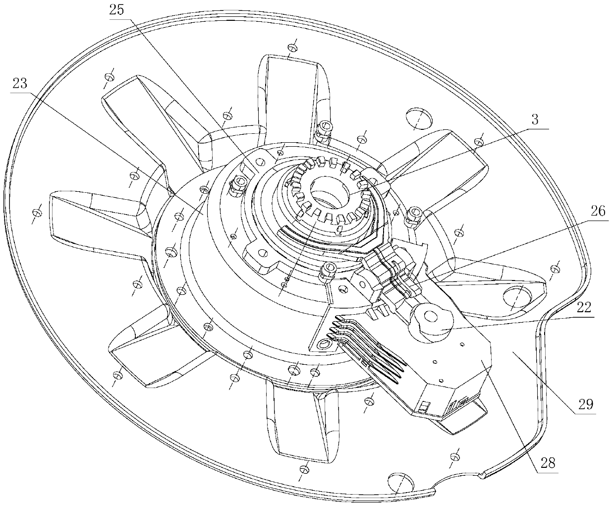 A deceleration clutch bearing installation structure