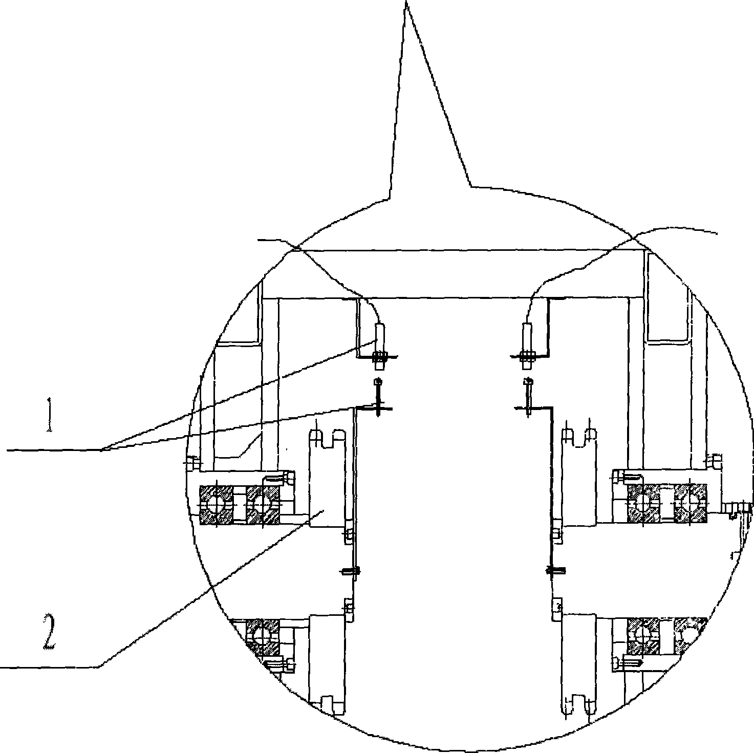 Strand winding apparatus of heavy caliber pipe winder