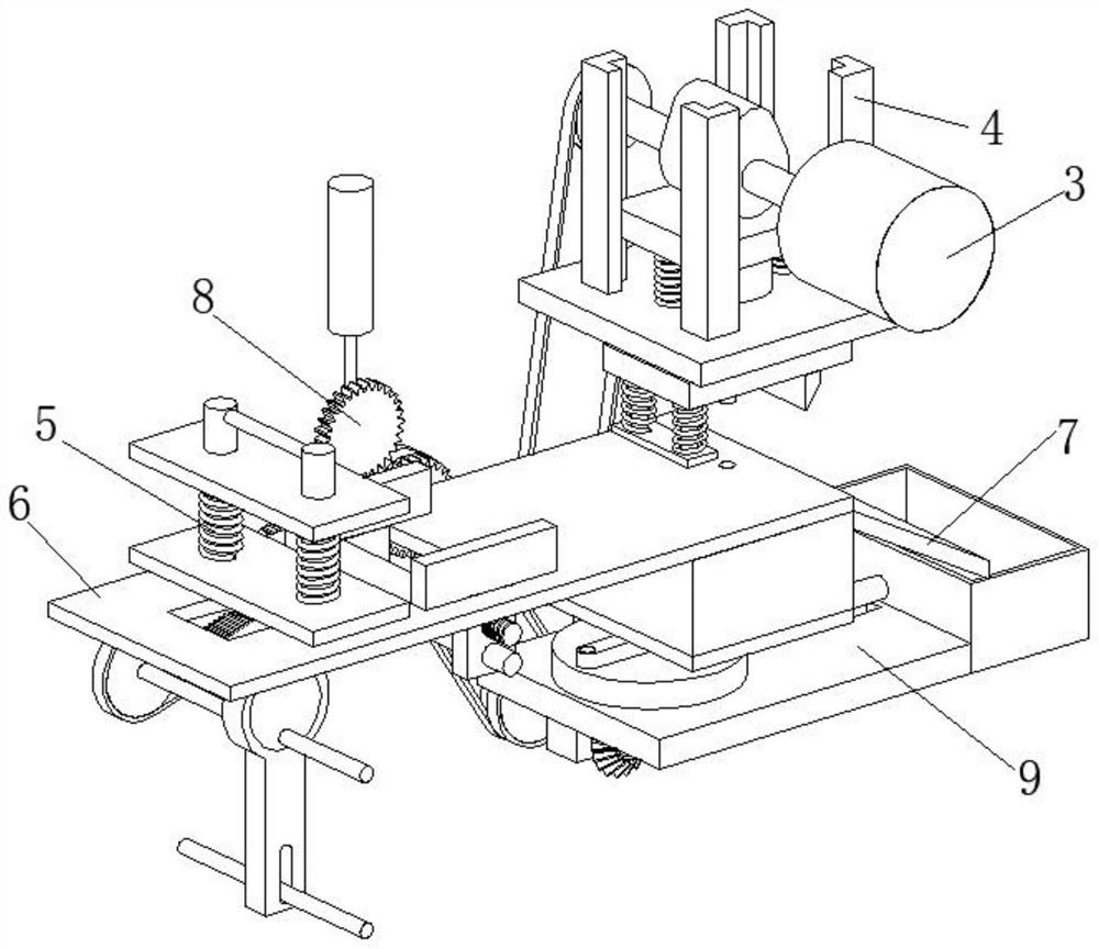 Automatic feeding and punching device