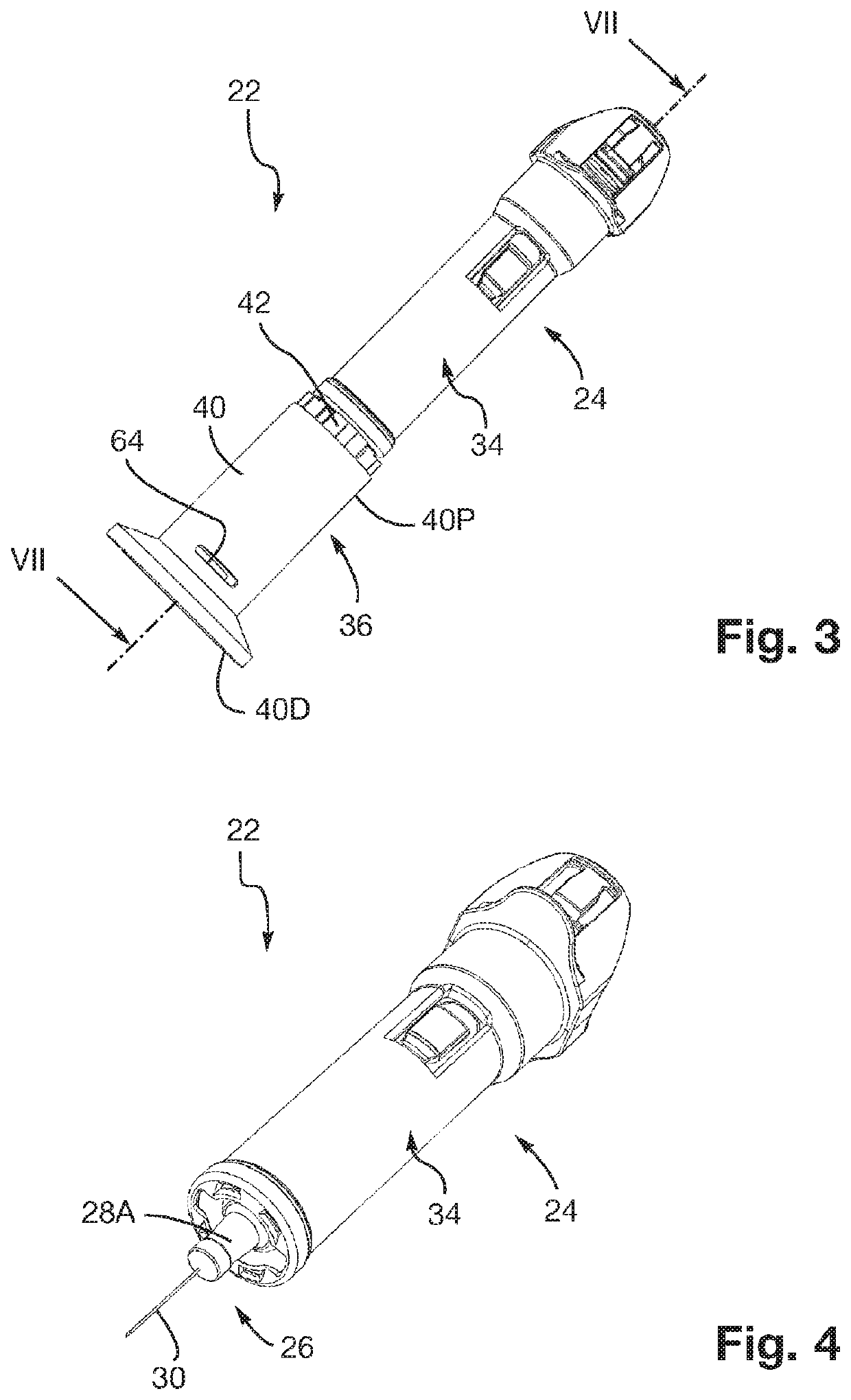 Injection device having an improved syringe cap removal