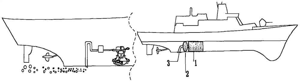 Utilization methods of other concealment and self-concealment of ship main engine exhaust