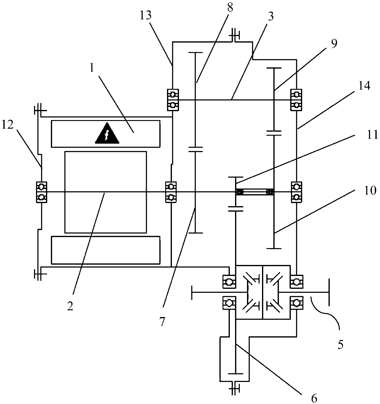 Electric bridge driving system and vehicle