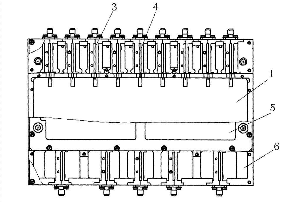 Double beam integrated feed network