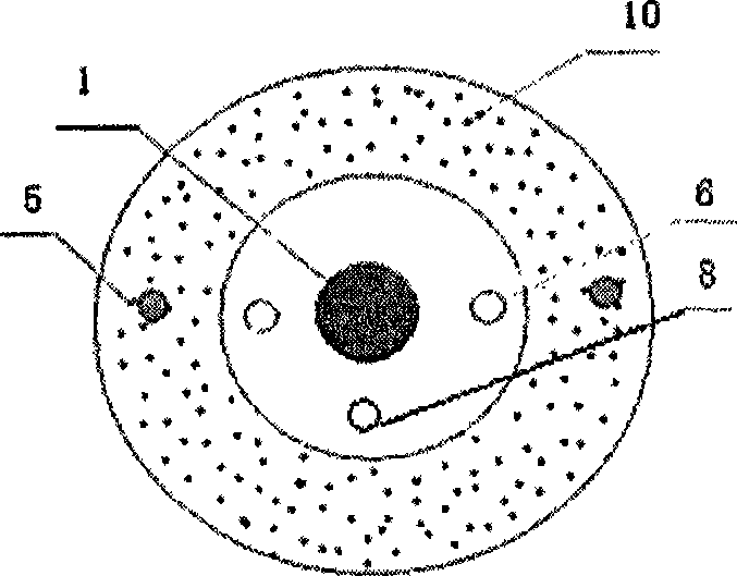 Synthesis technology of magnet carried photocatalyst composite particle, sewage purification method and device