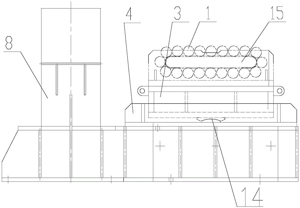 Rolling wheel trolley device integrating traveling function with limiting adjusting function