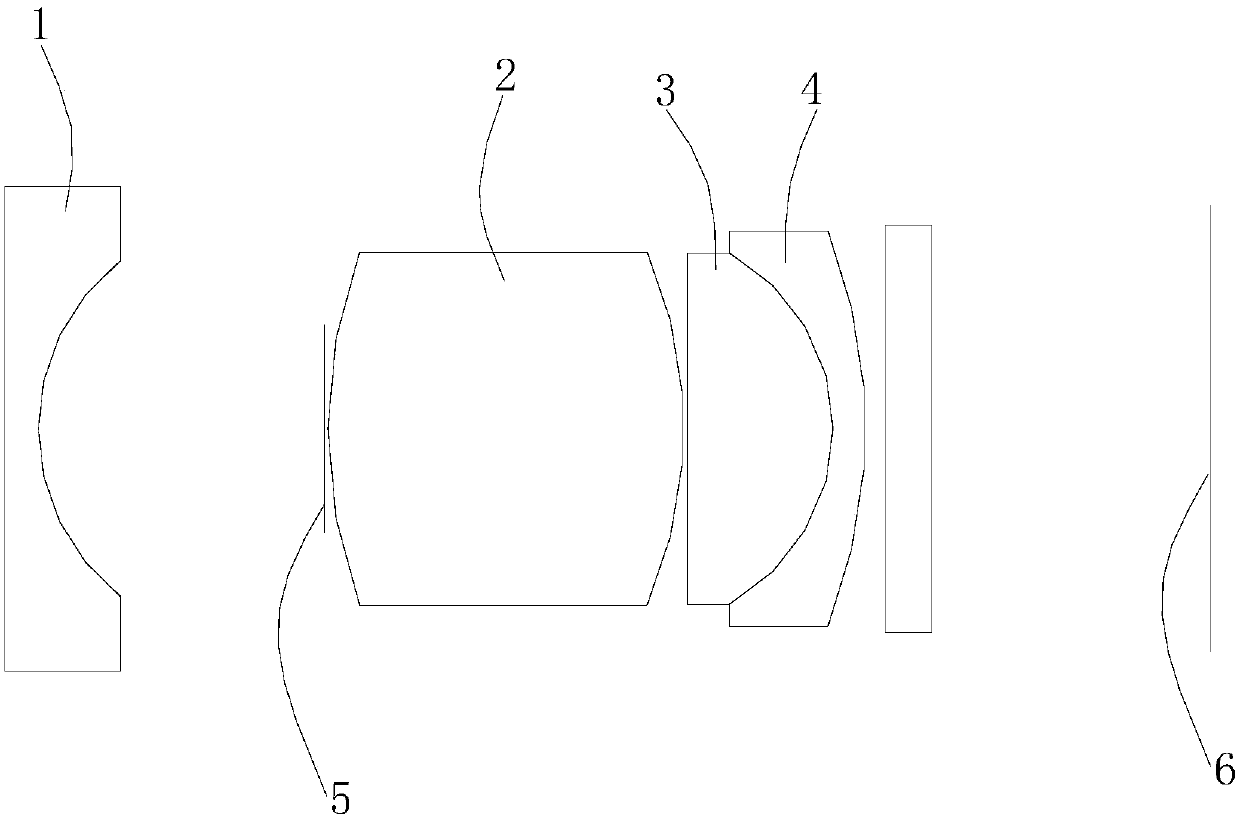 Low-cost wide-angle high-definition optical system and lens for its application