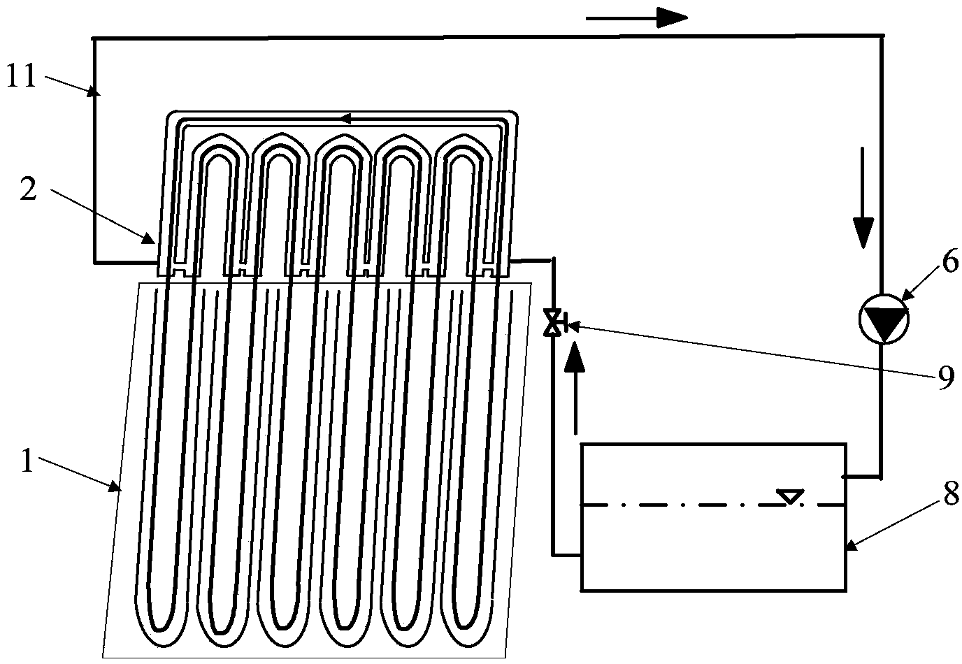 Heat supply method of efficient energy storage type solar heat pump operating around clock