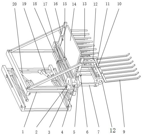 Camellia oleifera fruit picking device with vibration-combing-brushing collaborative operation