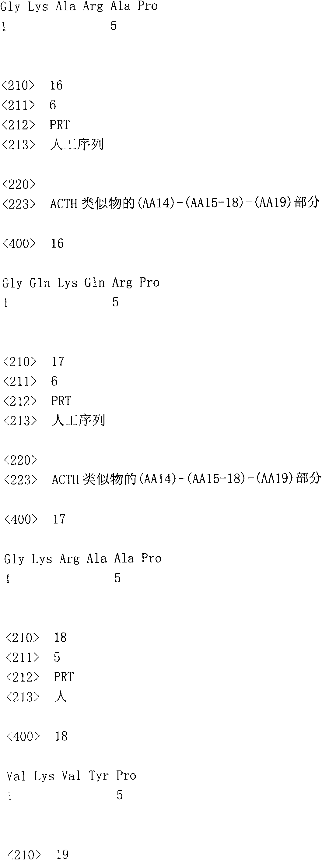 Adrenocorticotropic hormone analogs and related methods