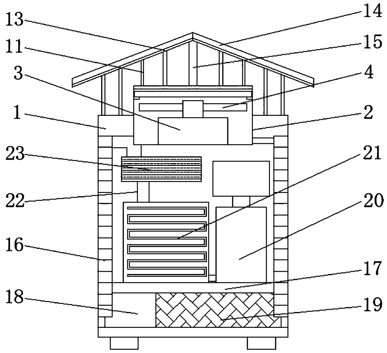 Small air-conditioning heat pump device with good energy-saving effect