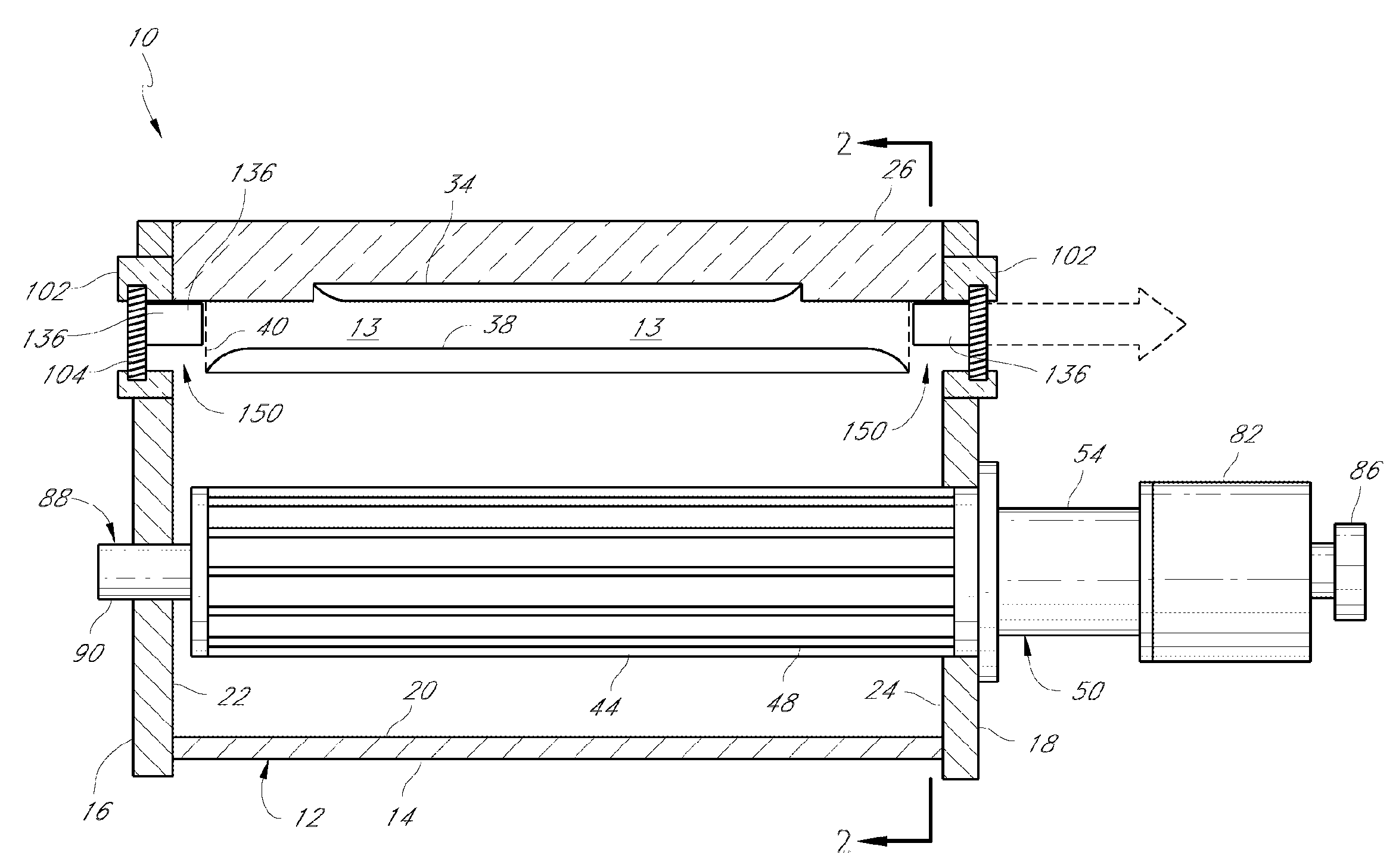 Rare gas-halogen excimer lasers with baffles