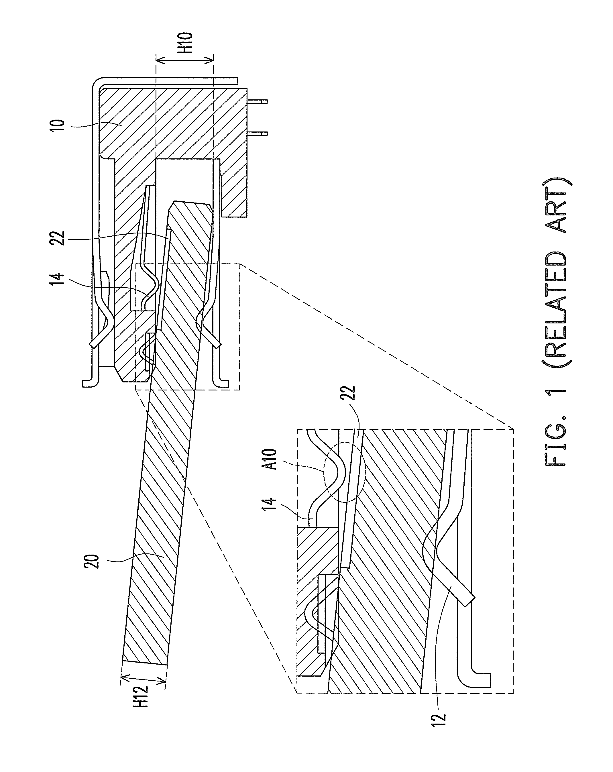 Electronic device, adapter and receptacle