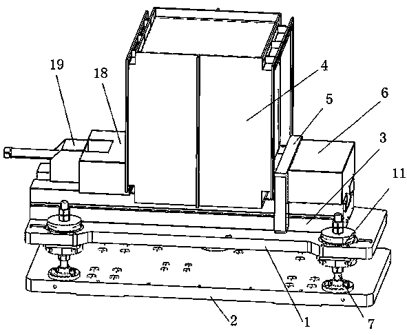 Simple leveling worktable used for electric spindle drilling