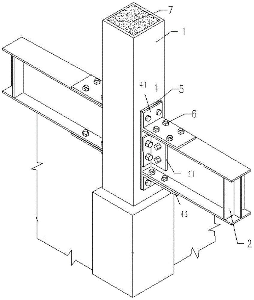 Steel tube and core tube mixed structure