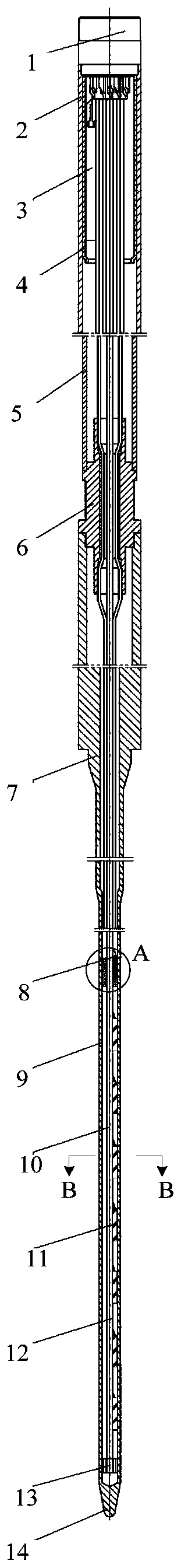 Reactor core measurement sensor based on self-powered detector and thermocouple