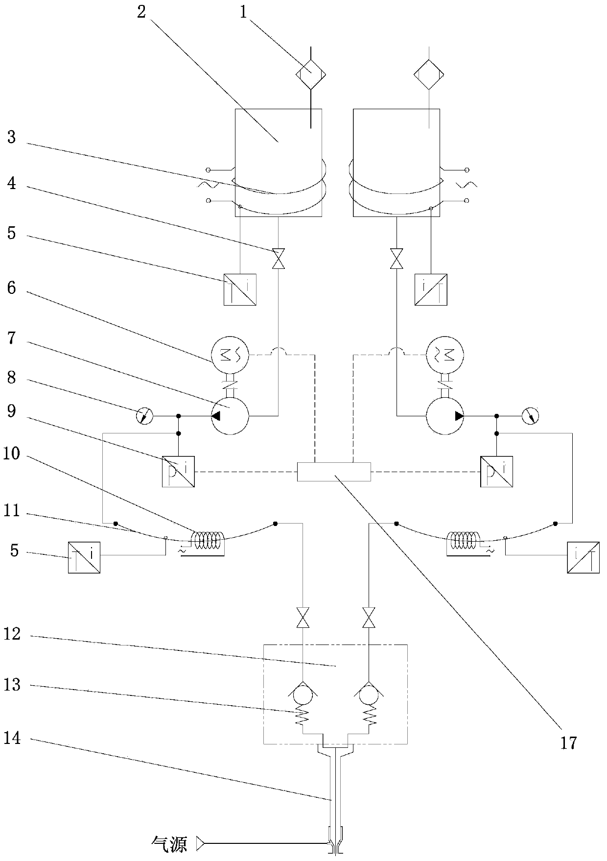 Device utilizing multi-component liquid to perform mixing and constant-temperature corrosion preventive spraying