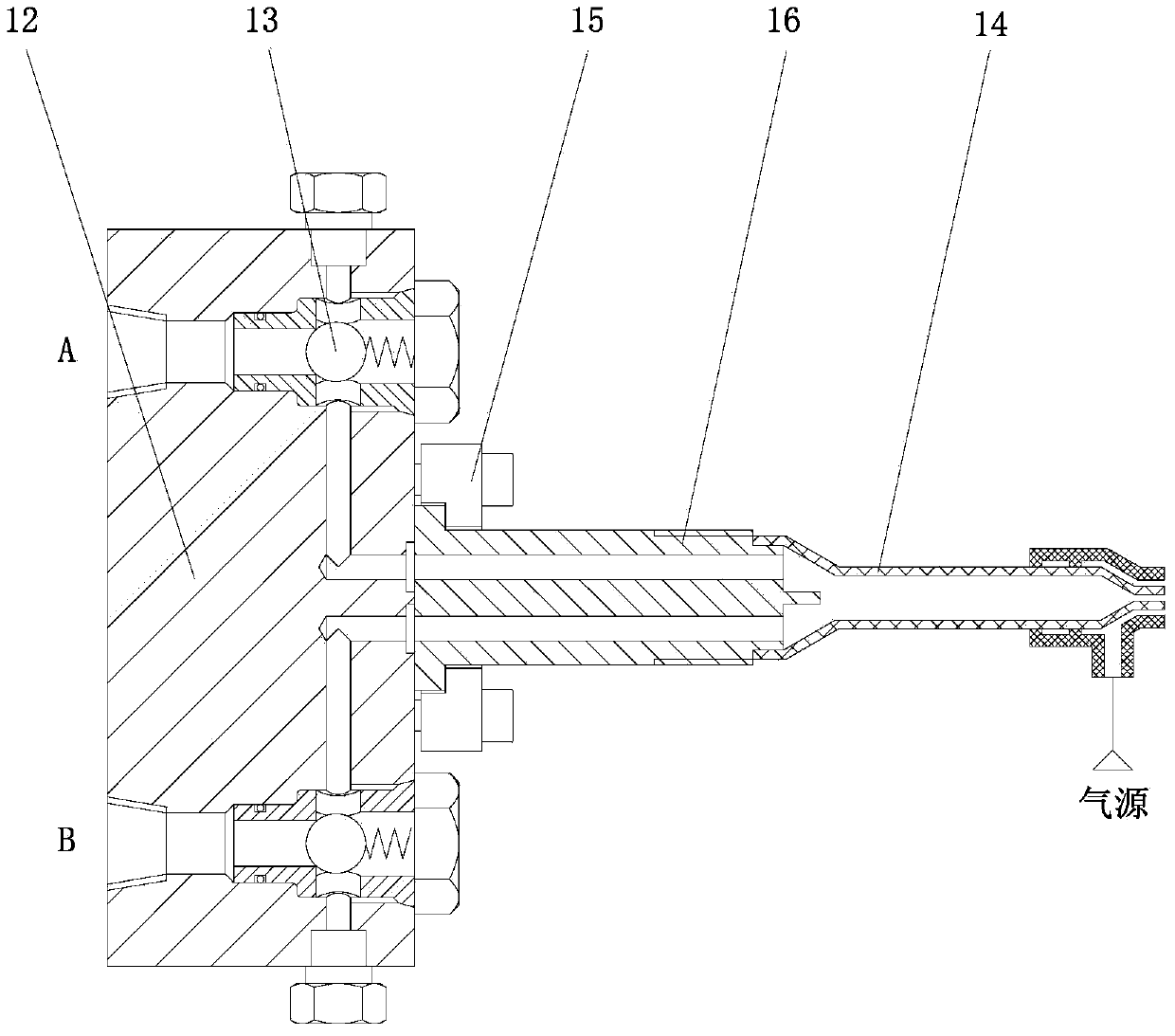 Device utilizing multi-component liquid to perform mixing and constant-temperature corrosion preventive spraying