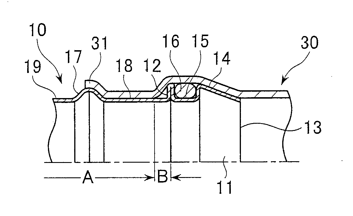 Connection-structure of a flexible tube