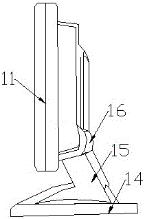 Liquid crystal display provided with ball-and-socket joint