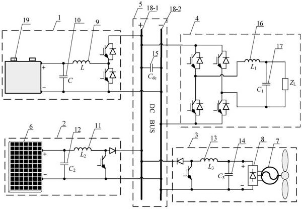 Power feed-forward compensation based isolated operation direct current micro grid energy storage voltage stabilizing control method