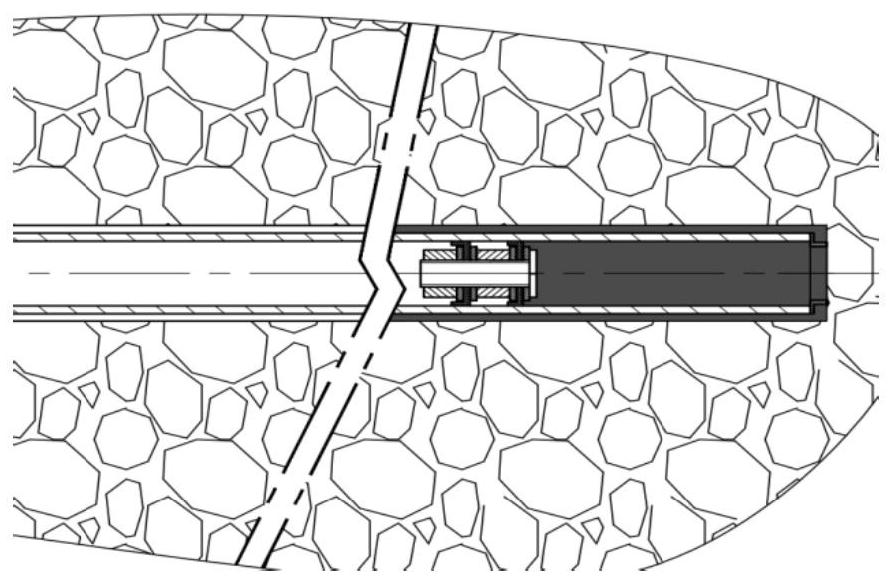 Anti-anchoring agent retraction piston, anchor rod and method