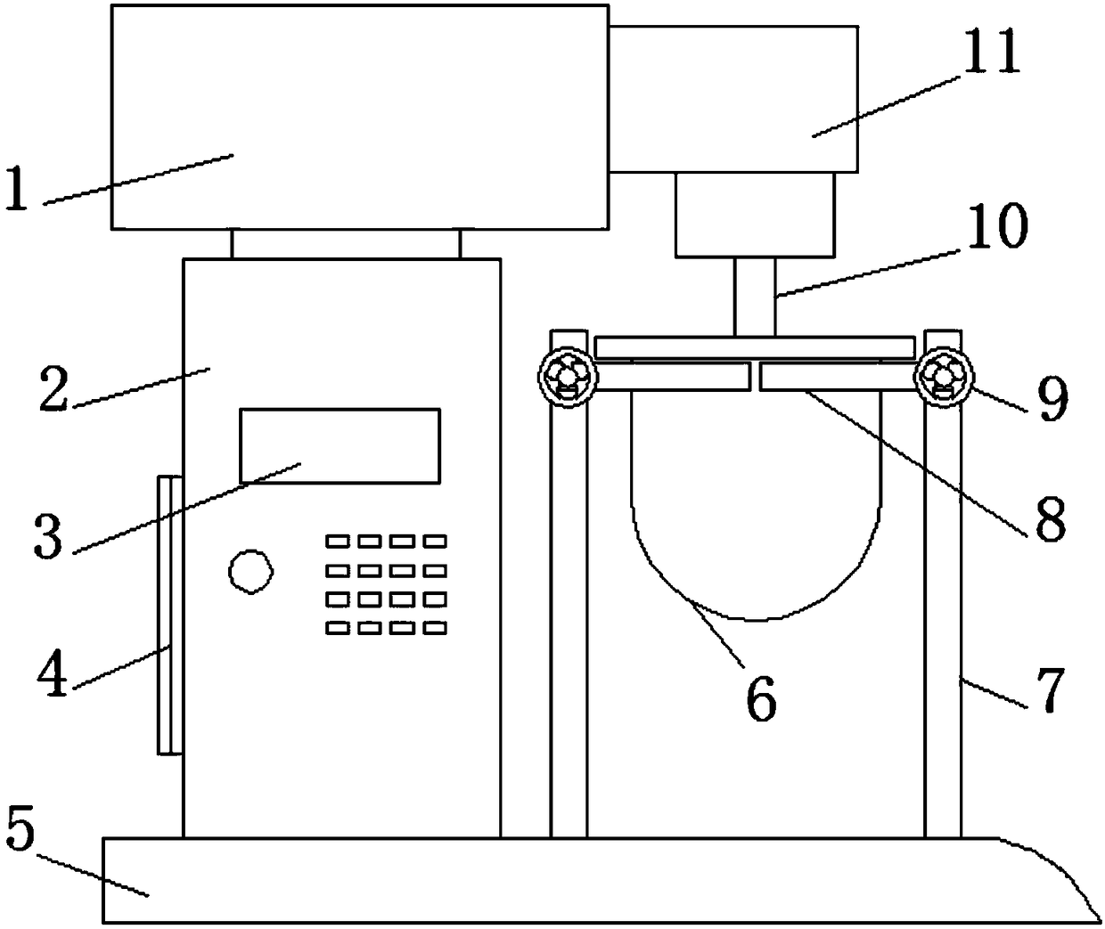 Raw material stirring device used for production of nipple