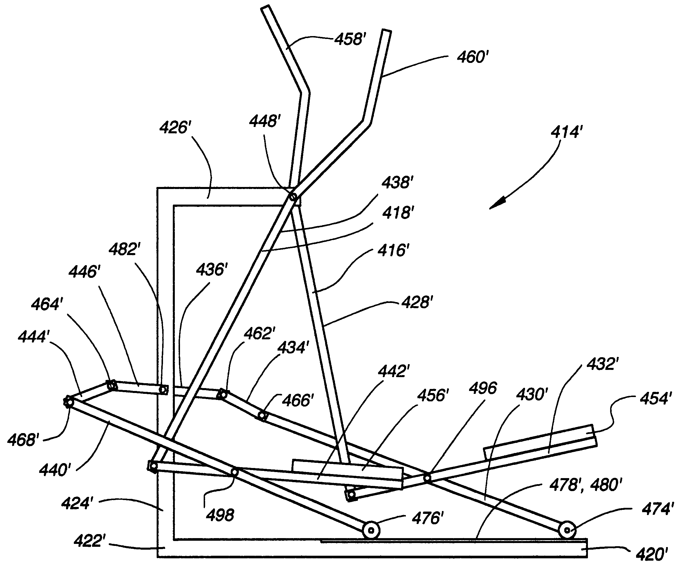 Variable stride exercise device