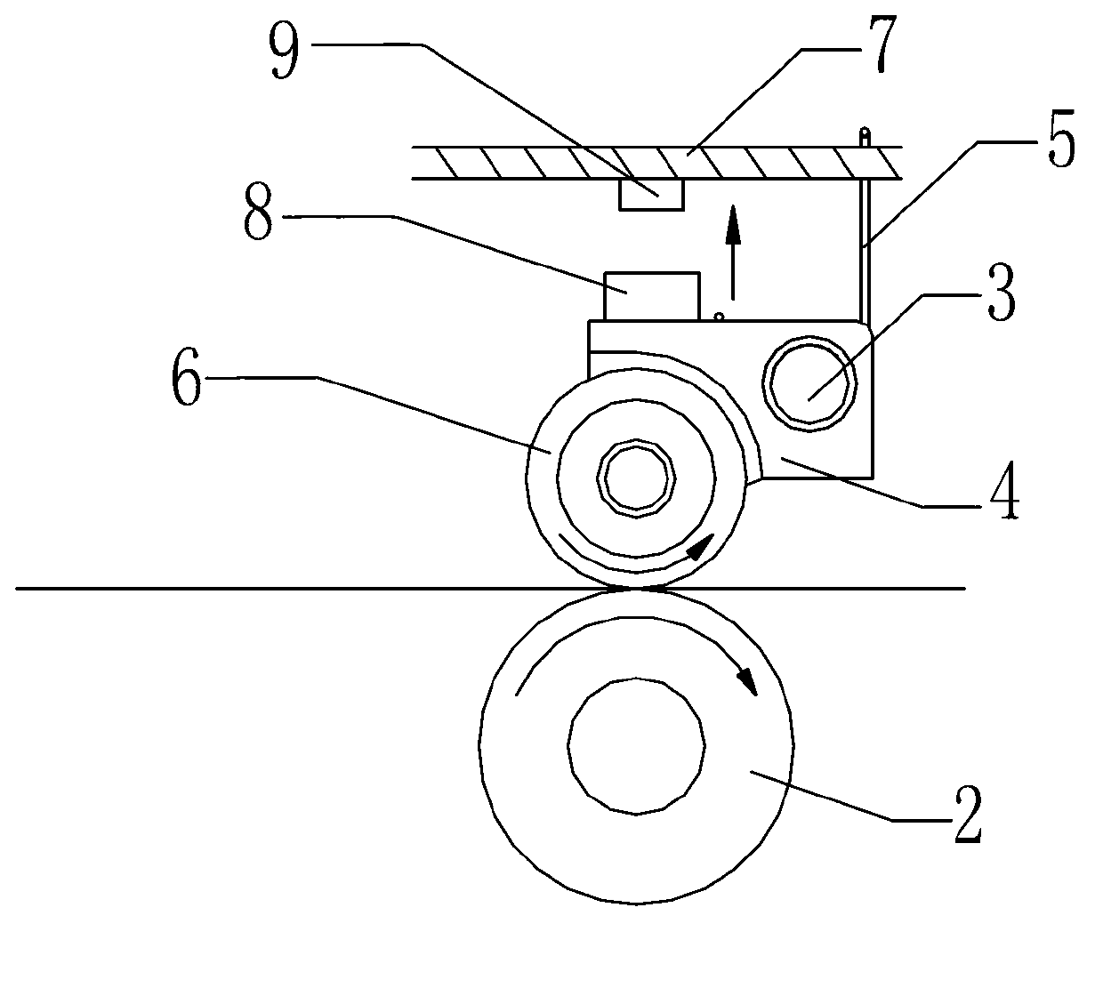 Magnetic levitation type slice medium thickness detecting device