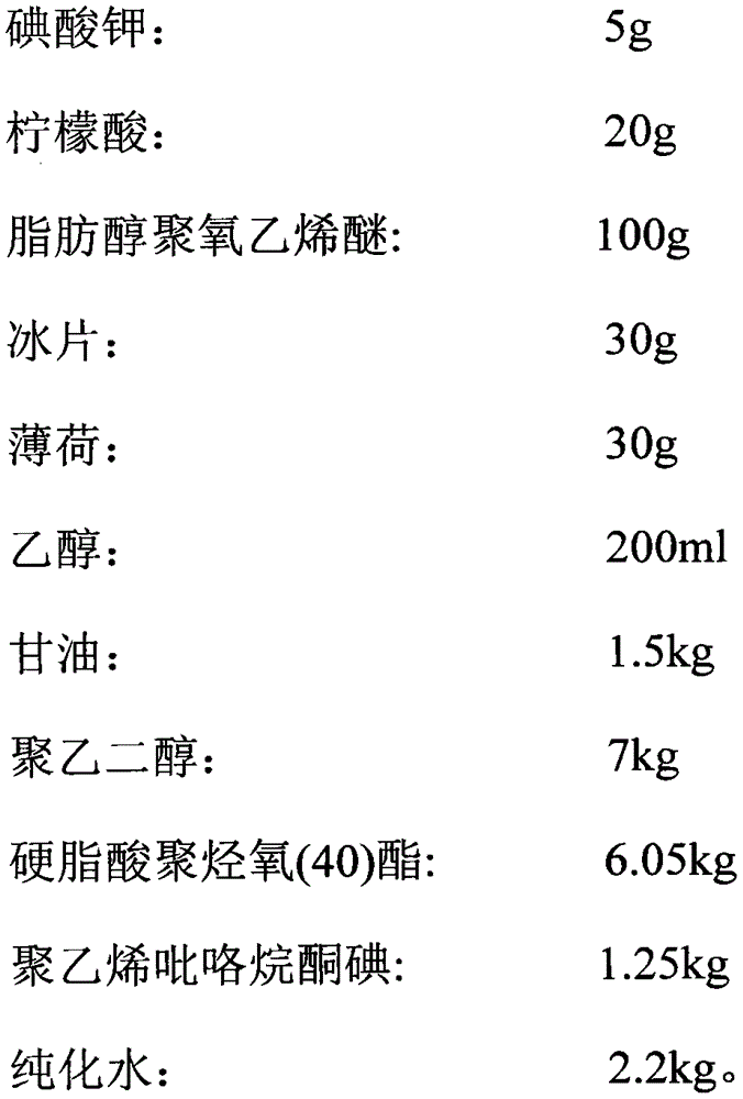 Iodophor disinfection paste and preparation method thereof