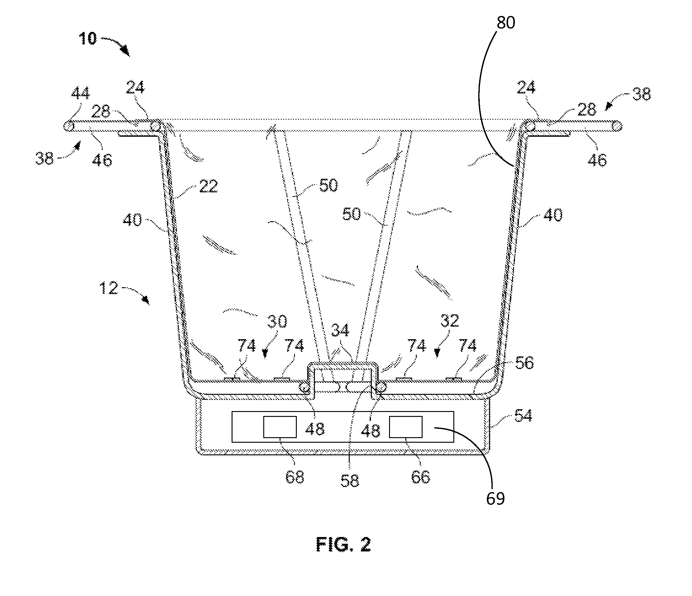 Soaking basin having disposable liner and support frame