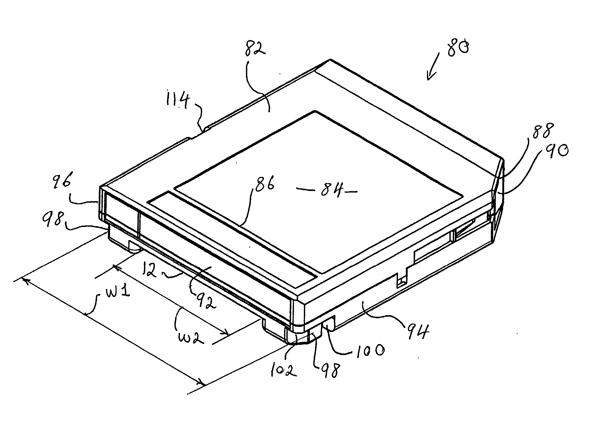 Data-cartridge case adapted for dual-format applications