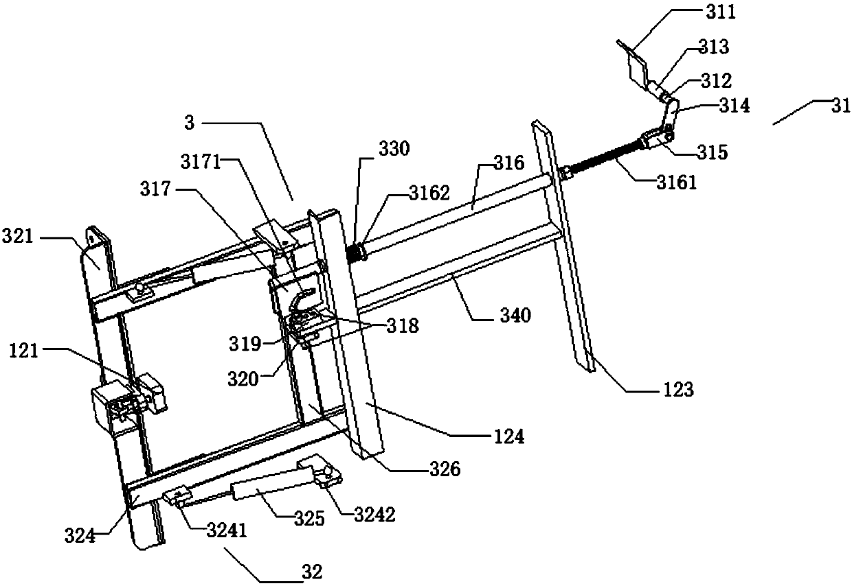 Master-slave trolley capable of quickly turning over goods