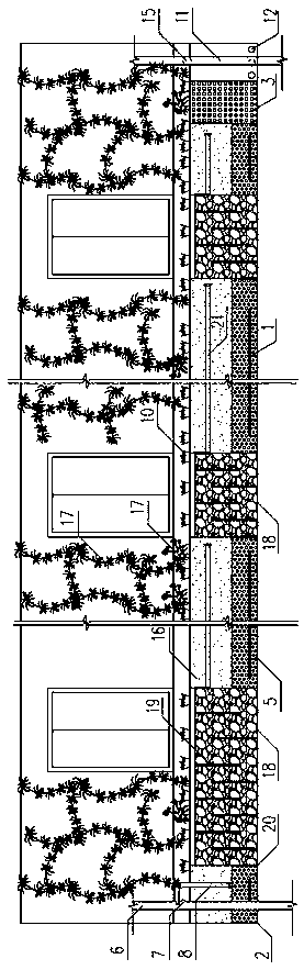 A rainwater collection and reuse device for building vertical greening