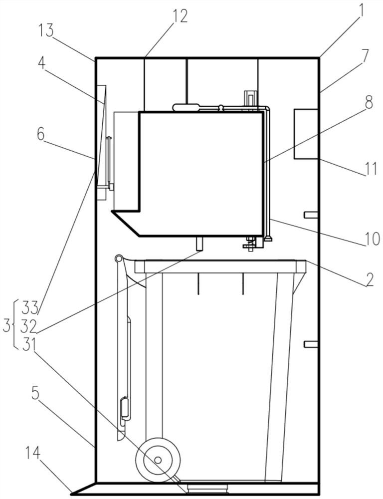 Bag-breaking, cleaning and throwing garbage can for wet garbage and using method