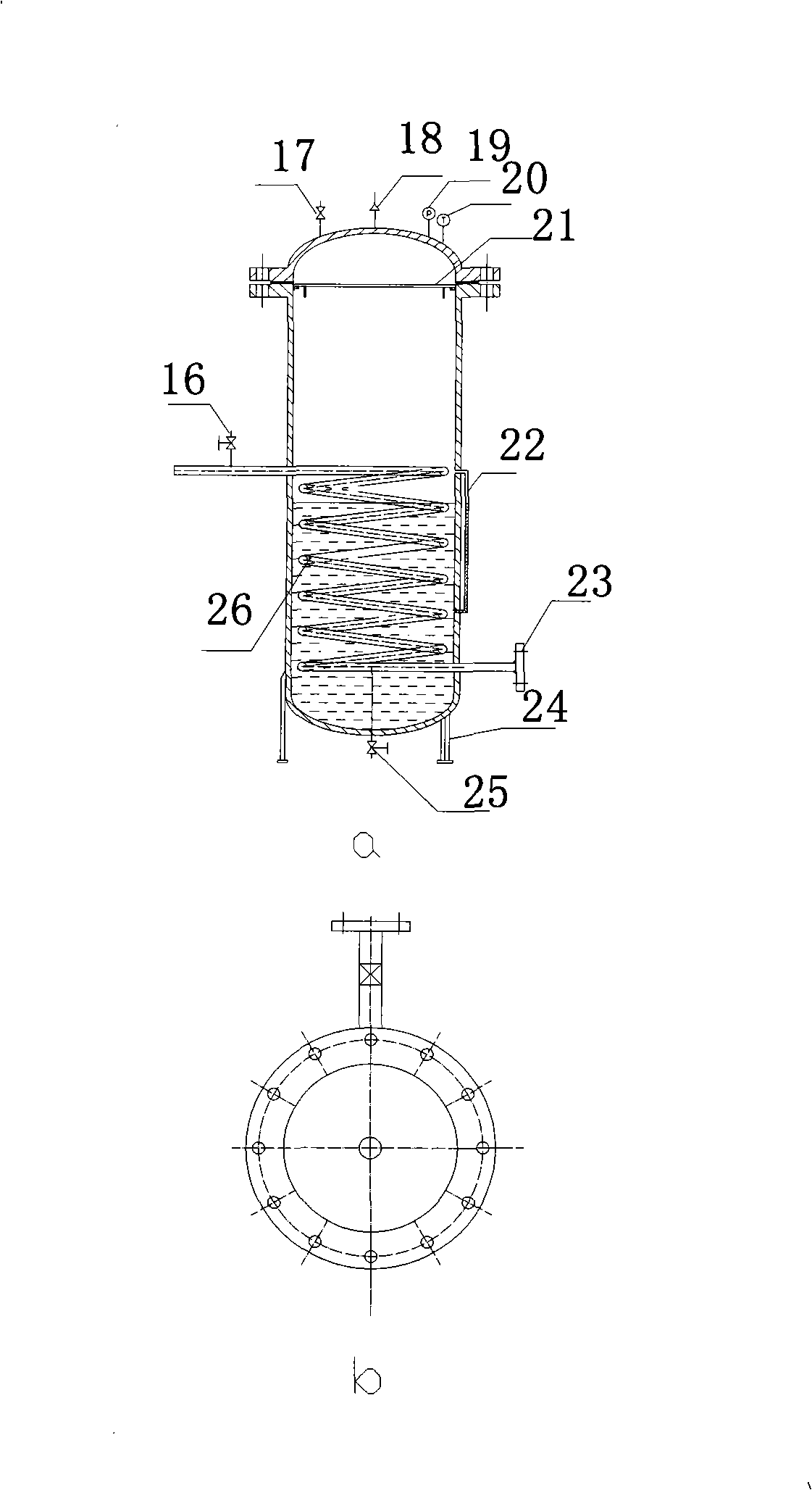 Gas-liquid two-phase separation type gravity assisted heat pipe solar boiler