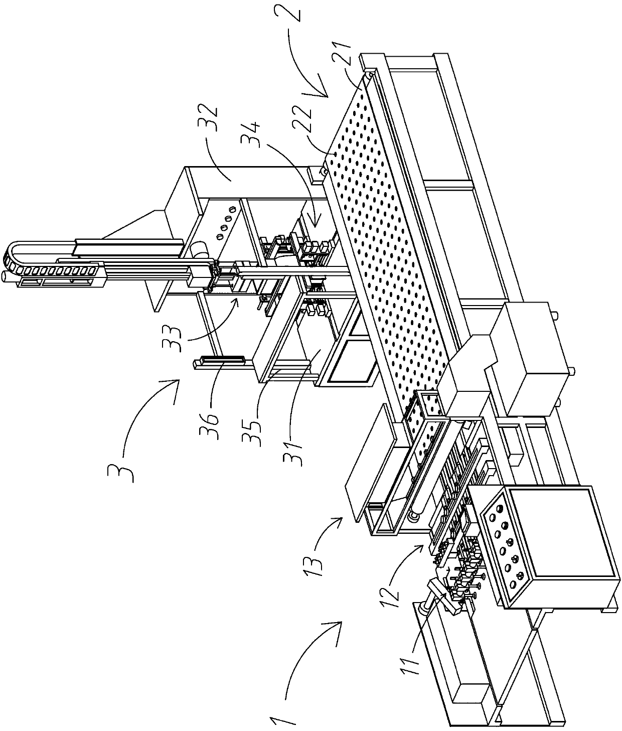 Gluing and material packaging production line for packaging box