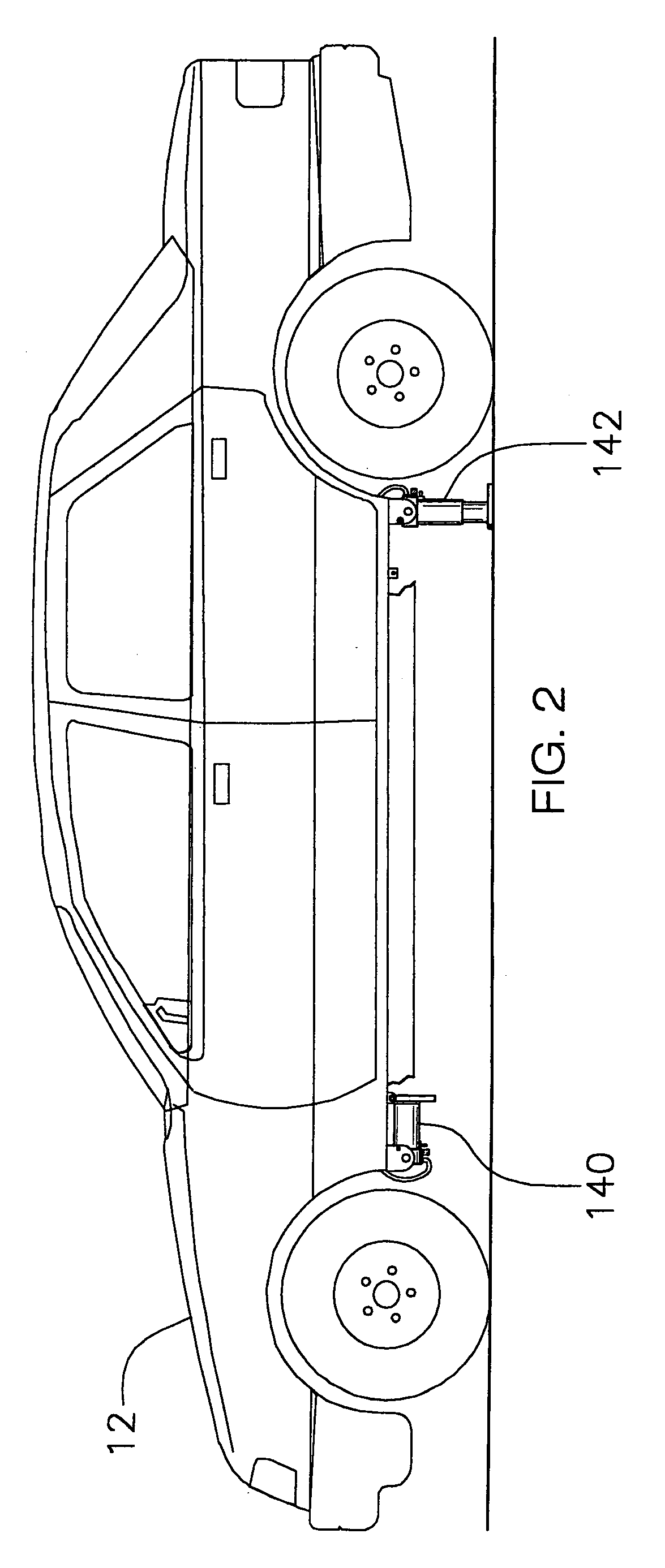 Motor vehicle pneumatic jacklift system