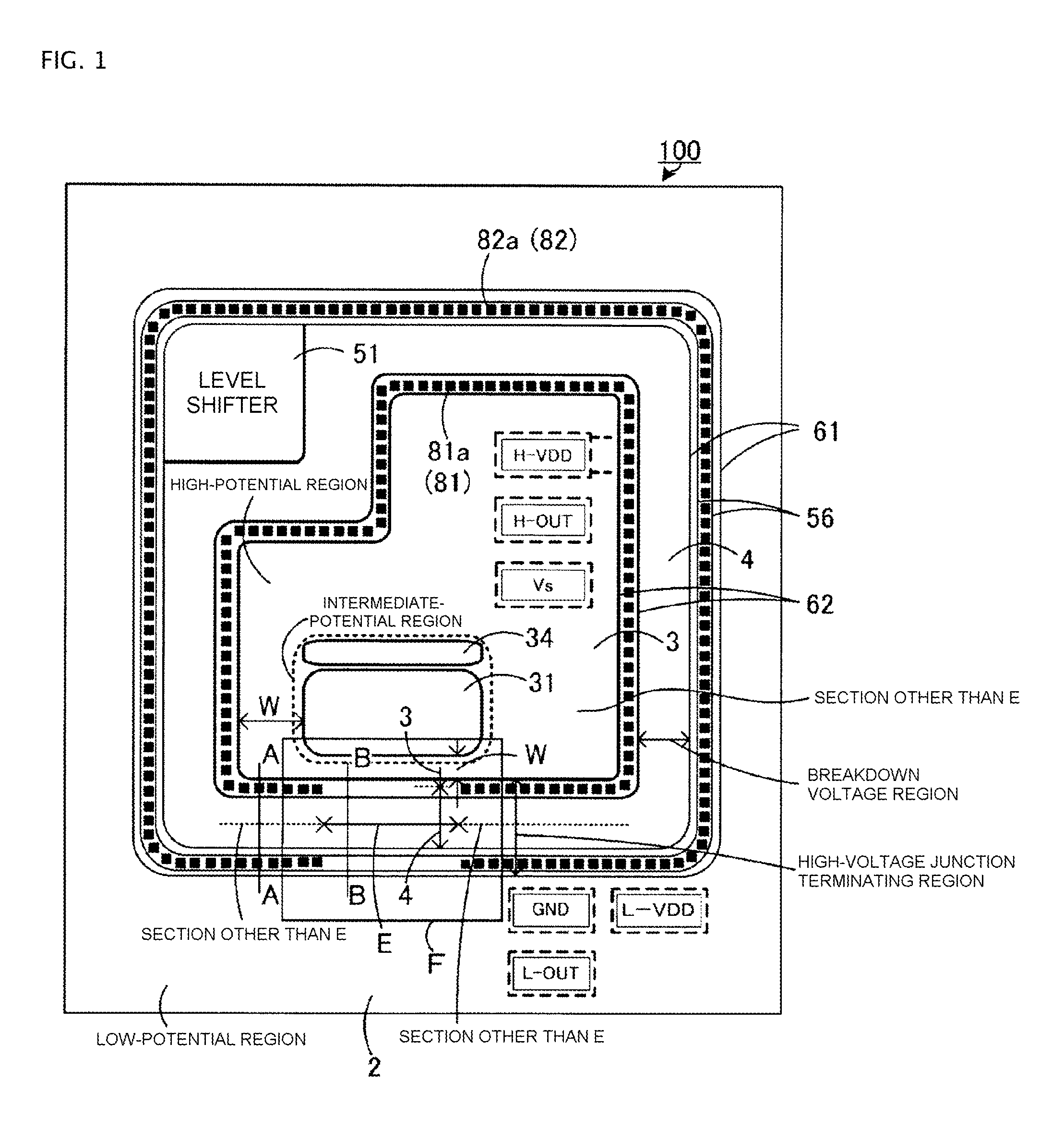 High-voltage integrated circuit device